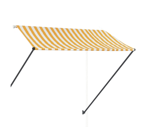 Toldo retráctil con LED amarillo y blanco 300x150 cm