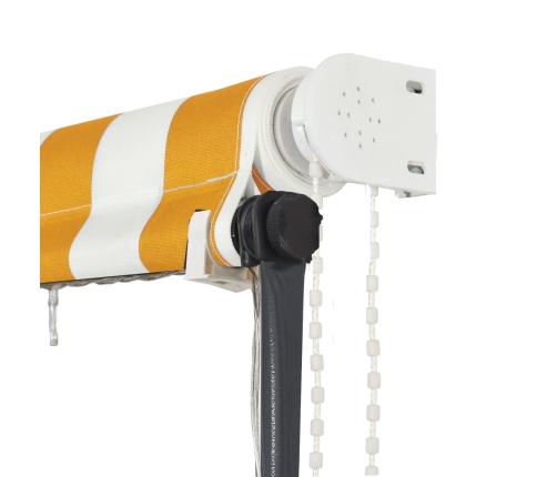 Toldo retráctil con LED amarillo y blanco 300x150 cm