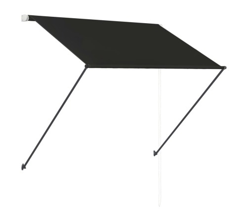 Toldo retráctil con LED gris antracita 150x150 cm