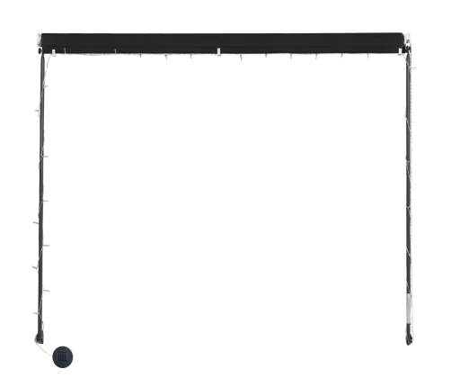 Toldo retráctil con LED gris antracita 150x150 cm