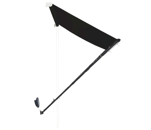 Toldo retráctil con LED gris antracita 150x150 cm