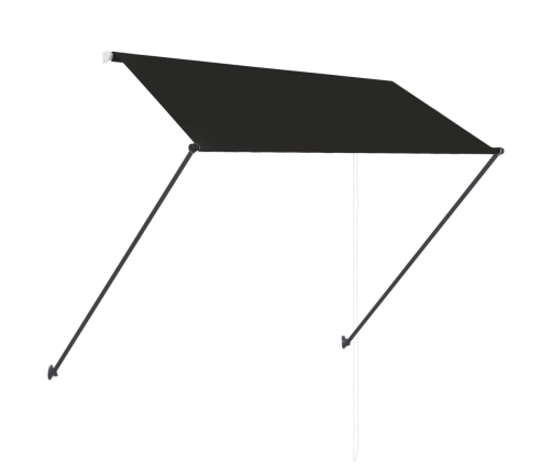 Toldo retráctil con LED gris antracita 250x150 cm