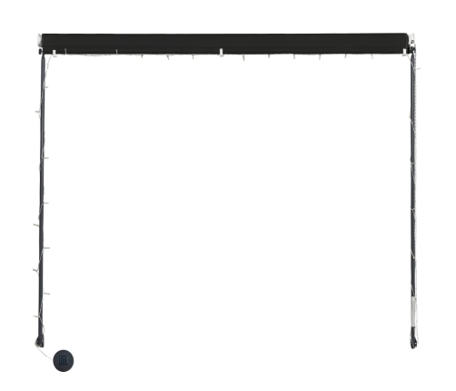 Toldo retráctil con LED gris antracita 250x150 cm