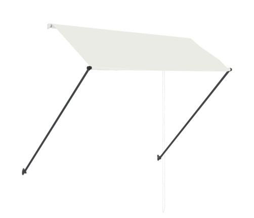 Toldo retráctil con LED color crema 250x150 cm