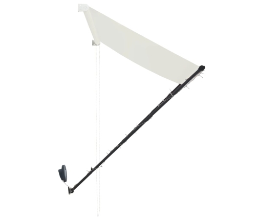 Toldo retráctil con LED color crema 250x150 cm