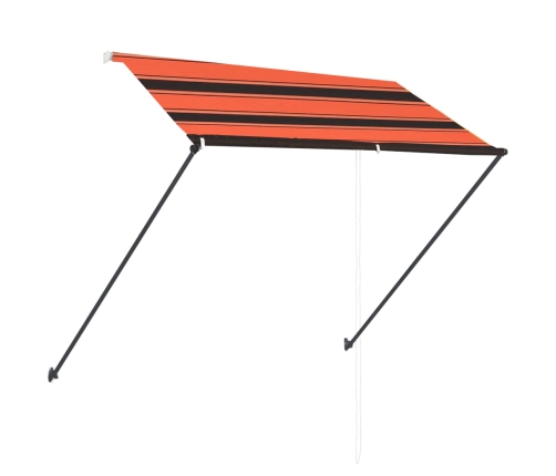 Toldo retráctil con LED naranja y marrón 250x150 cm