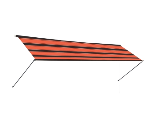 Toldo retráctil con LED naranja y marrón 300x150 cm