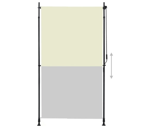 Estor enrollable de exterior color crema 120x270 cm