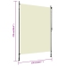 Estor enrollable de exterior color crema 150x270 cm