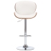 Taburete de cocina cuero sintético blanco