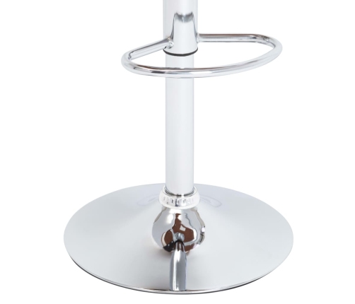 Taburete de cocina cuero sintético blanco