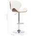 Taburete de cocina cuero sintético blanco