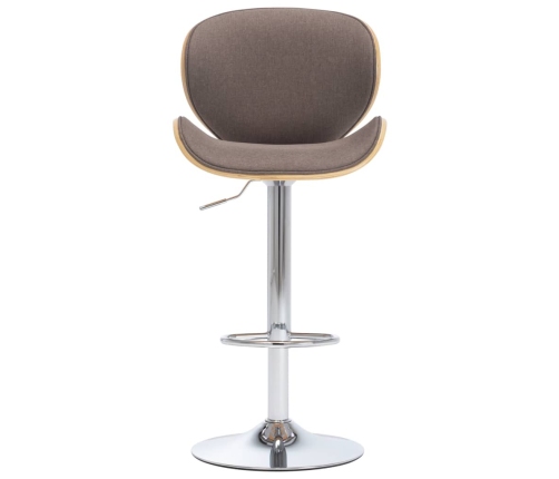 Taburete de cocina de tela color gris taupe