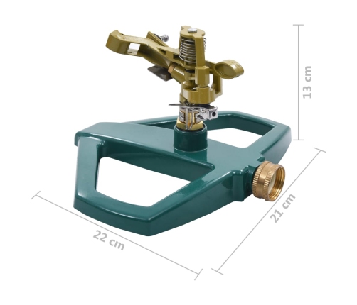 Aspersor giratorio metal verde 21x22x13 cm