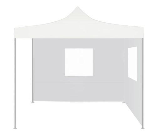 Carpa plegable profesional con 2 paredes acero blanco 3x3 m