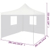 Carpa plegable profesional con 2 paredes acero blanco 3x3 m