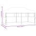 Carpa de fiestas plegable paredes laterales acero blanco 3x6 m