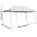 Carpa plegable profesional acero blanco 3x6 m