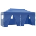 Carpa plegable profesional con 4 paredes acero azul 3x6 m