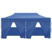 Carpa plegable profesional con 4 paredes acero azul 3x6 m