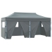 Carpa plegable profesional con 4 paredes acero antracita 3x6 m