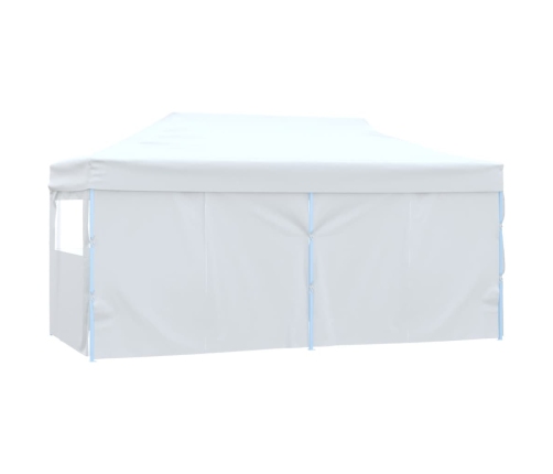 Carpa plegable profesional con 4 paredes acero blanco 3x6 m