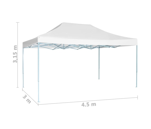 Carpa para celebraciones plegable blanco 3x4,5 m