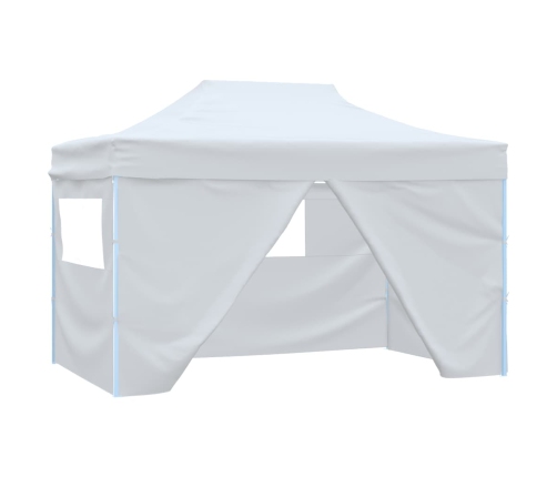 Carpa plegable para celebraciones con 4 paredes blanco 3x4,5 m