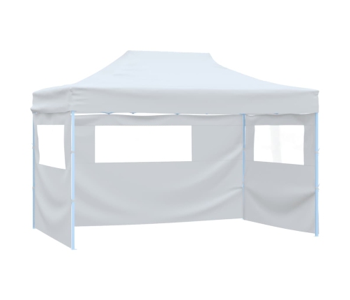 Carpa plegable para celebraciones con 4 paredes blanco 3x4,5 m