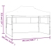 Carpa plegable para celebraciones con 3 paredes blanco 3x4,5 m