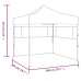 Carpa plegable profesional con 2 paredes acero azul 2x2 m