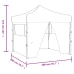 Carpa plegable profesional con 4 paredes acero azul 2x2 m