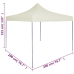 Carpa plegable profesional acero color crema 2x2 m