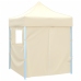 Carpa plegable profesional con 4 paredes acero color crema 2x2m