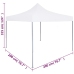 Carpa plegable profesional acero blanco 2x2 m