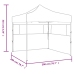 Carpa plegable profesional con 2 paredes acero blanco 2x2 m