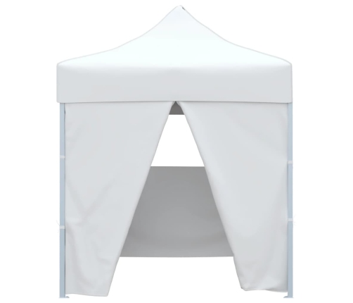 Carpa plegable profesional con 4 paredes acero blanco 2x2 m