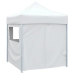 Carpa plegable profesional con 4 paredes acero blanco 2x2 m