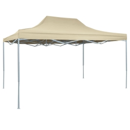 Carpa plegable profesional acero color crema 3x4 m