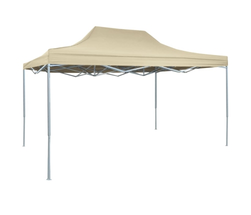 Carpa plegable profesional acero color crema 3x4 m