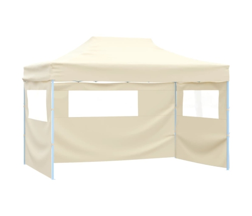 Carpa plegable profesional con 3 paredes acero color crema 3x4m