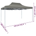 Carpa plegable profesional acero gris antracita 3x4 m