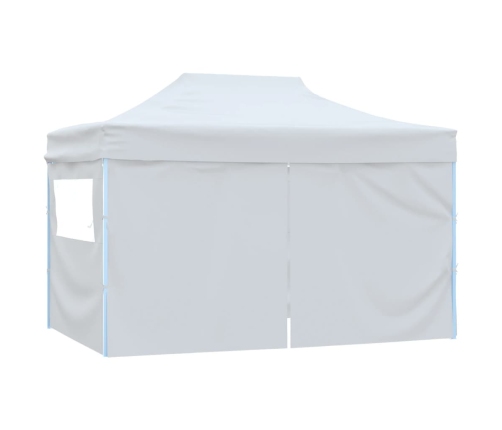 Carpa plegable profesional con 4 paredes acero blanco 3x4 m