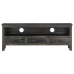 Mueble para TV de madera maciza de mango negro 120x30x45 cm