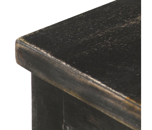 Mueble para TV de madera maciza de mango negro 120x30x45 cm