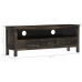 Mueble para TV de madera maciza de mango negro 120x30x45 cm