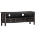 Mueble para TV de madera maciza de mango negro 120x30x45 cm