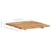 Superficie de mesa de madera maciza de acacia 58x(50-60)x2,5 cm