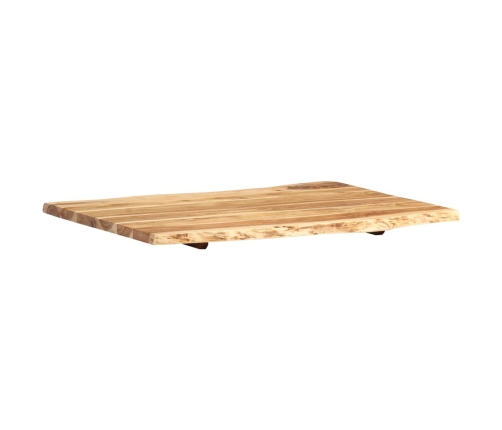 Superficie de mesa de madera maciza de acacia 80x(50-60)x2,5 cm