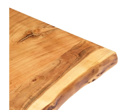 Superficie de mesa de madera maciza de acacia 80x(50-60)x3,8 cm